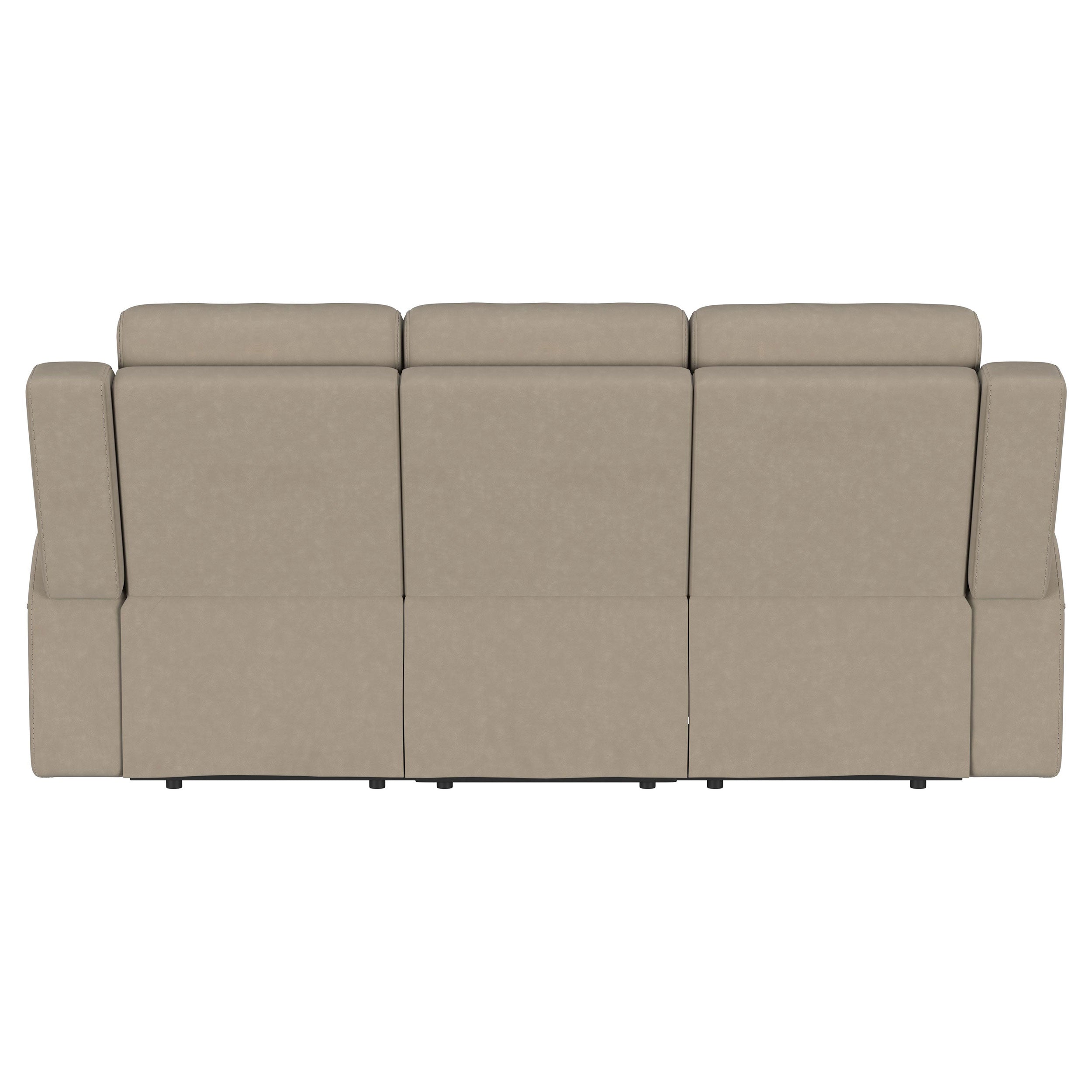 Brentwood Upholstered Motion Reclining Sofa Taupe - MyWaynesHome #