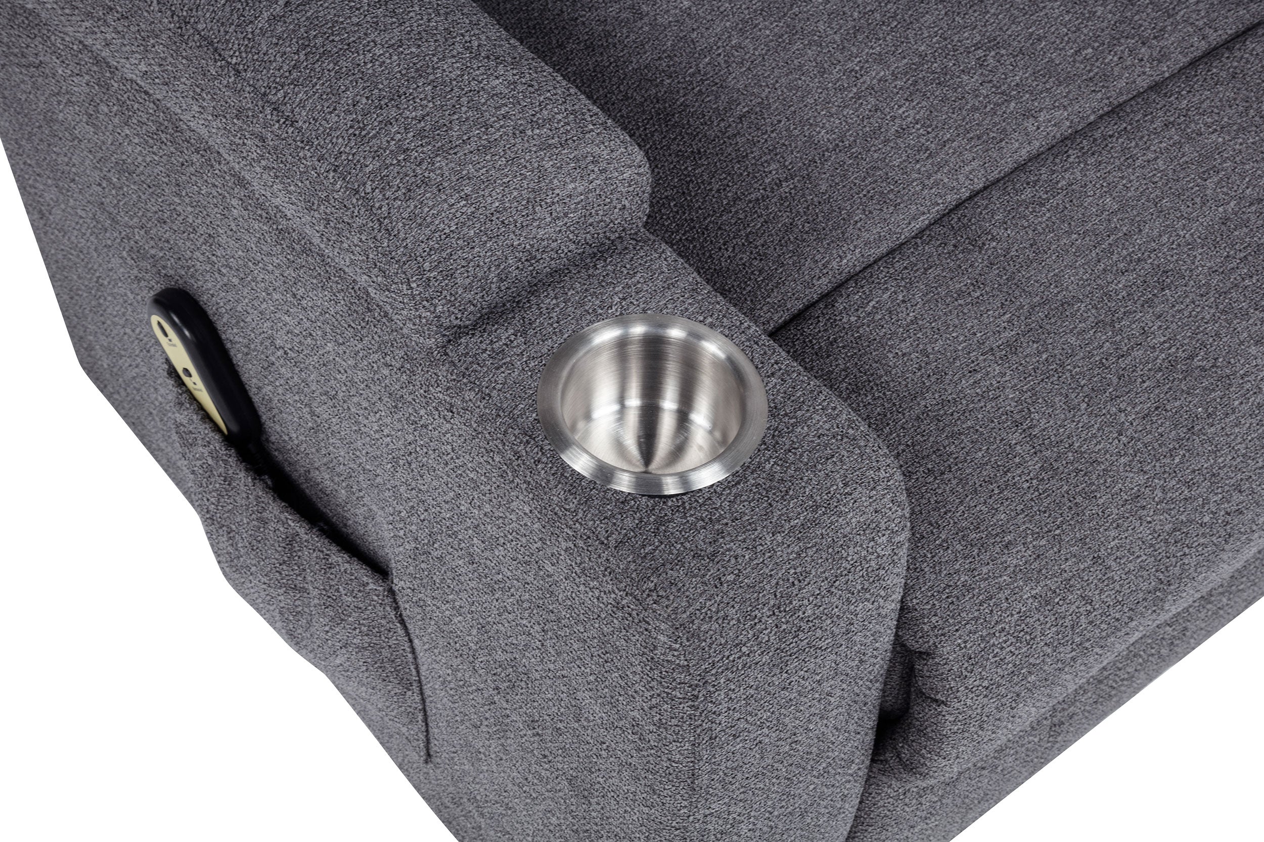 Louie Chenille Upholstered Power Lift Massage Chair Grey