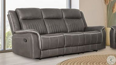 Enzo Dual Reclining Sofa and Loveseat - Gray - MyWaynesHome #