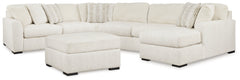 Chessington 4-Piece Sectional and Oversized Accent Ottoman