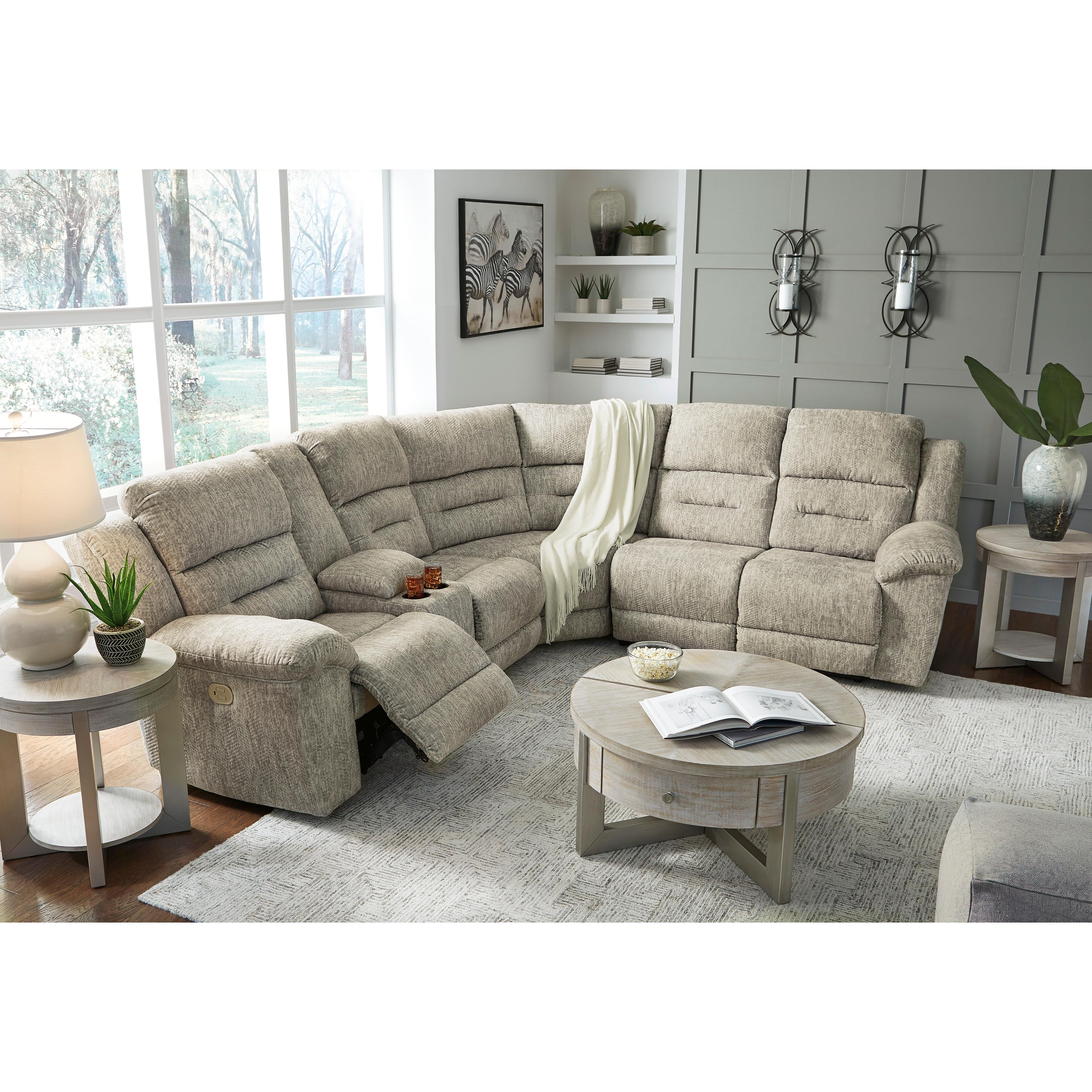 Signature Design by Ashley Family Den Power Reclining Fabric 3 pc Sectional 51802S1