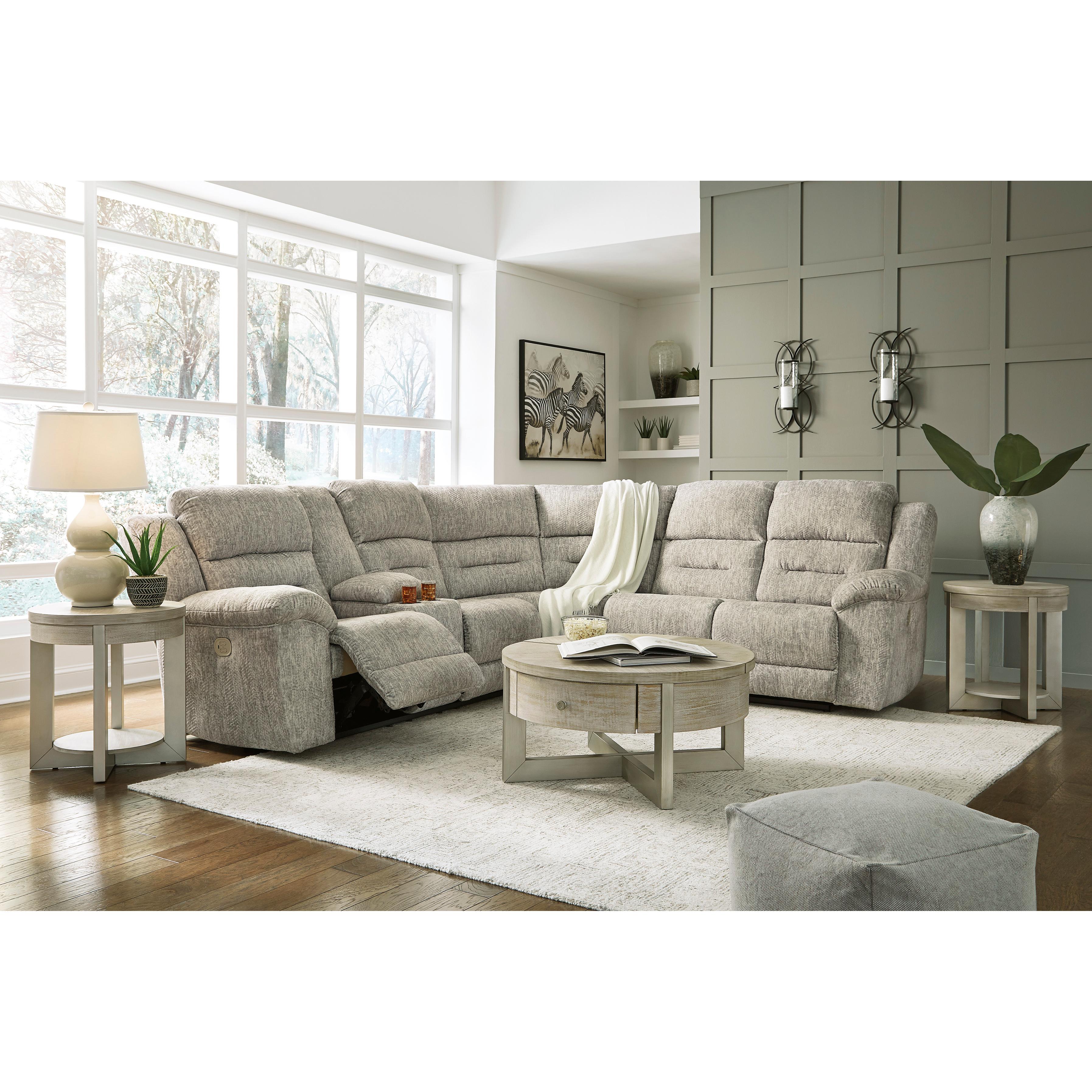 Signature Design by Ashley Family Den Power Reclining Fabric 3 pc Sectional 51802S1