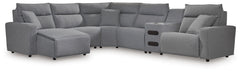ModMax II 6-Piece Reclining Sectional with Chaise and Audio Console