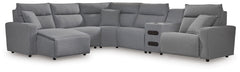 ModMax II 6-Piece Reclining Sectional with Chaise and Audio Console
