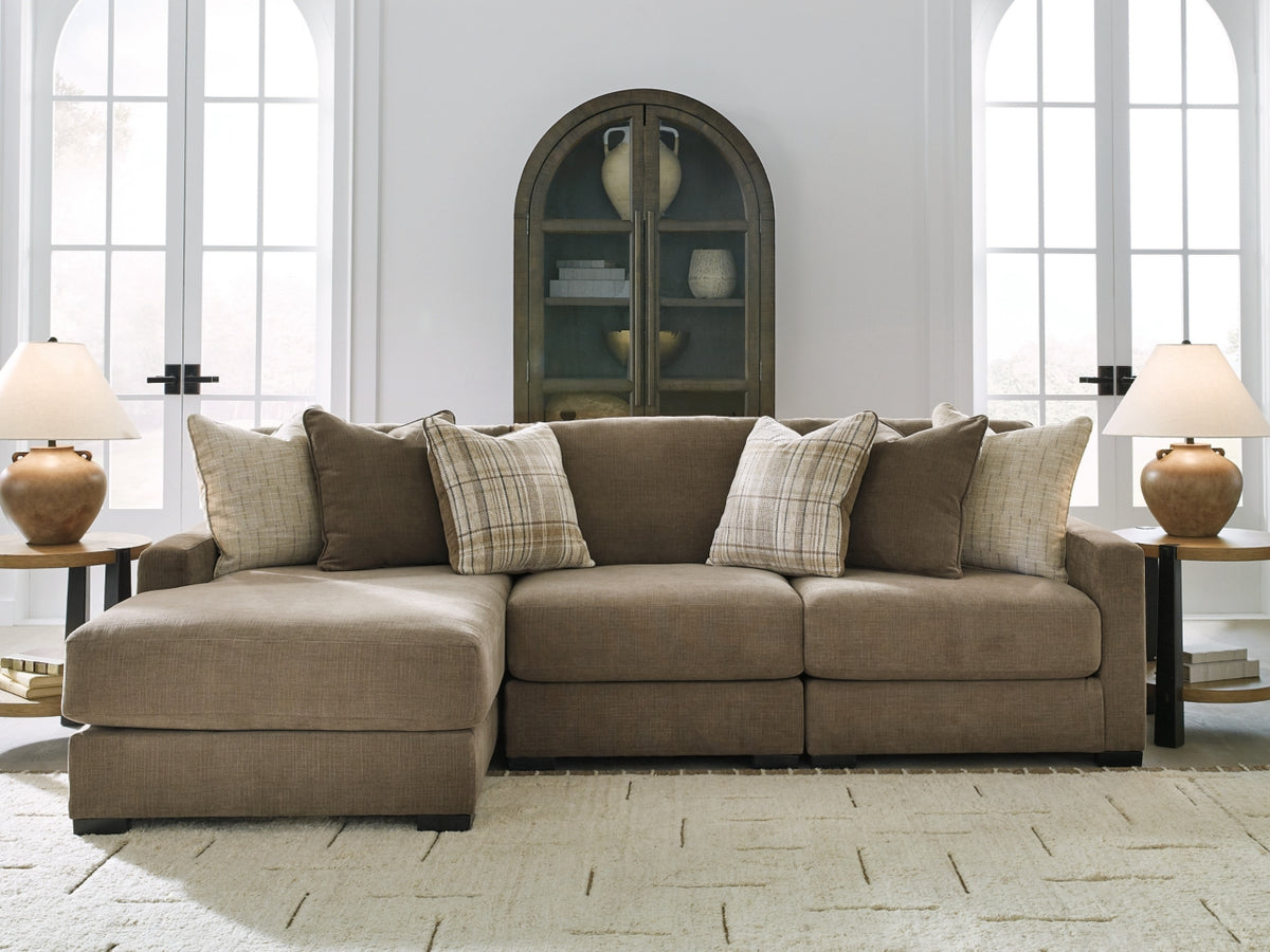Camellia-Court 3-Piece Sectional with Chaise
