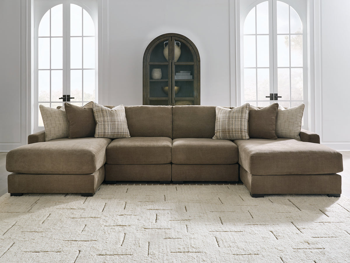 Camellia-Court 4-Piece Double Chaise Sectional
