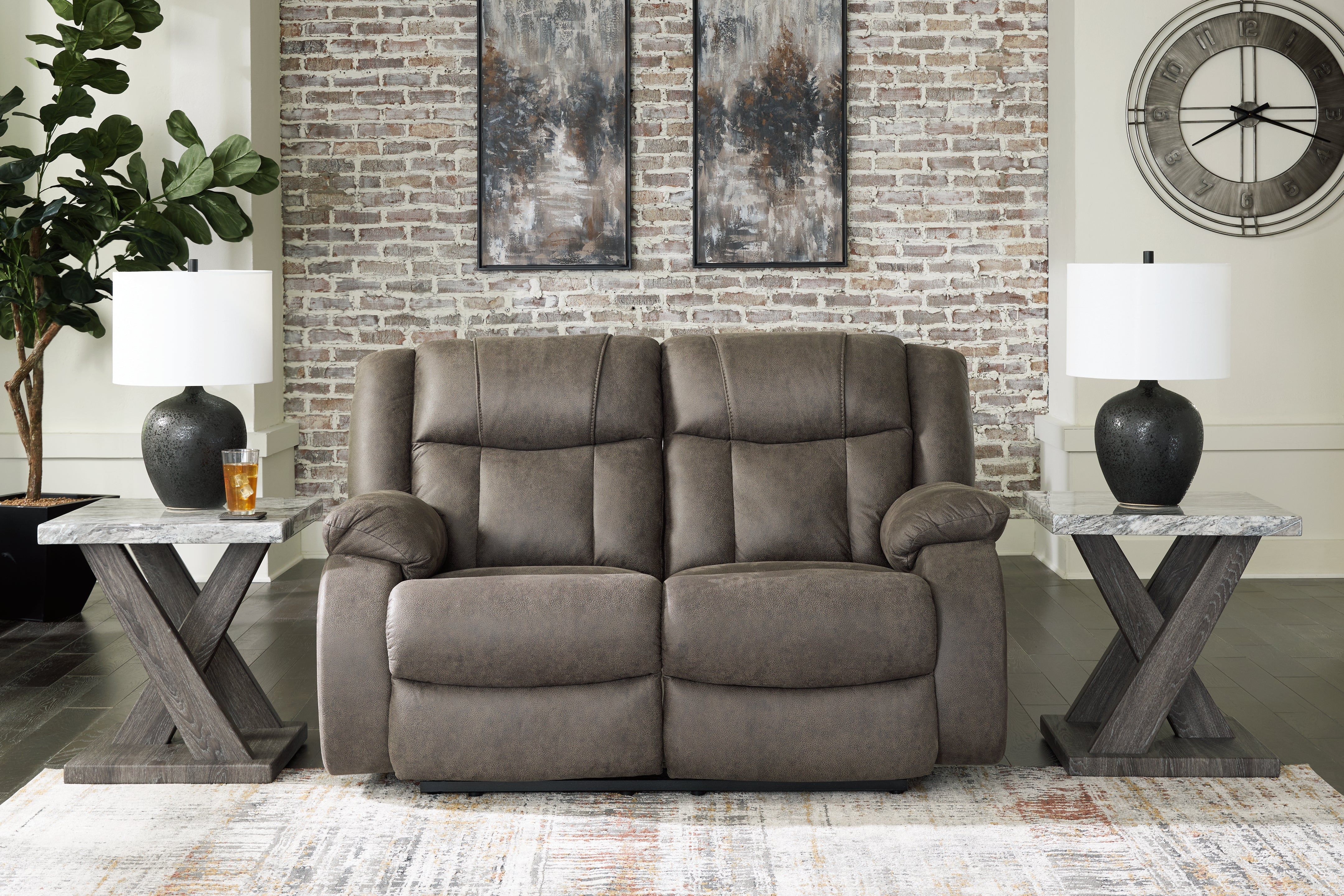 First Base Reclining Loveseat and 2 Recliners