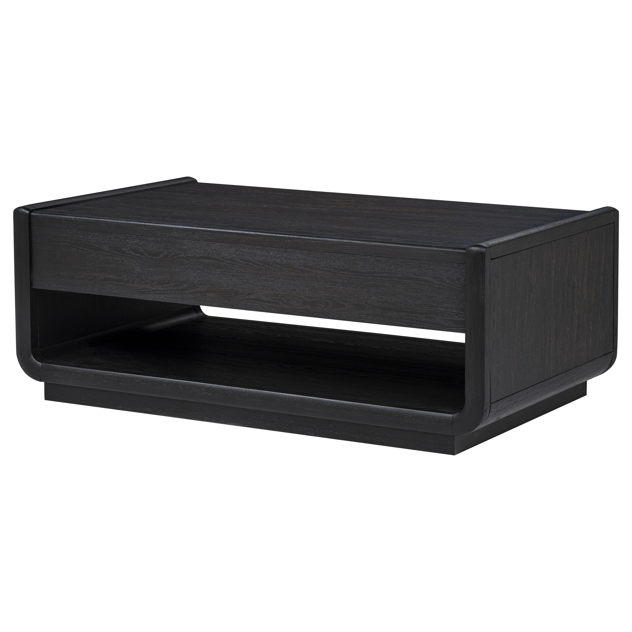 Leandro 2-drawer Wood Cocktail Coffee Table Burnished Black