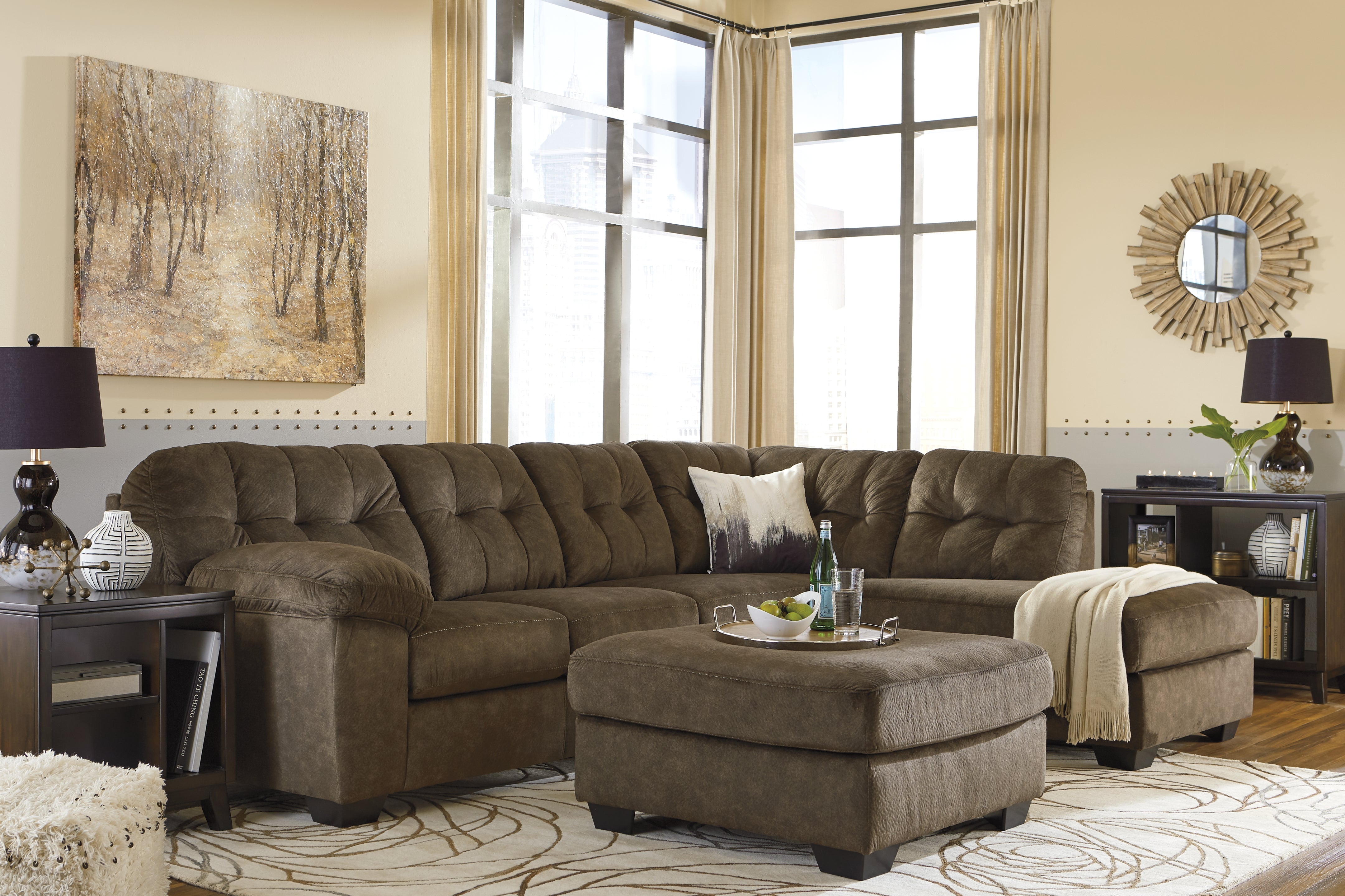 Accrington 2-Piece Sleeper Sectional with Chaise and Ottoman