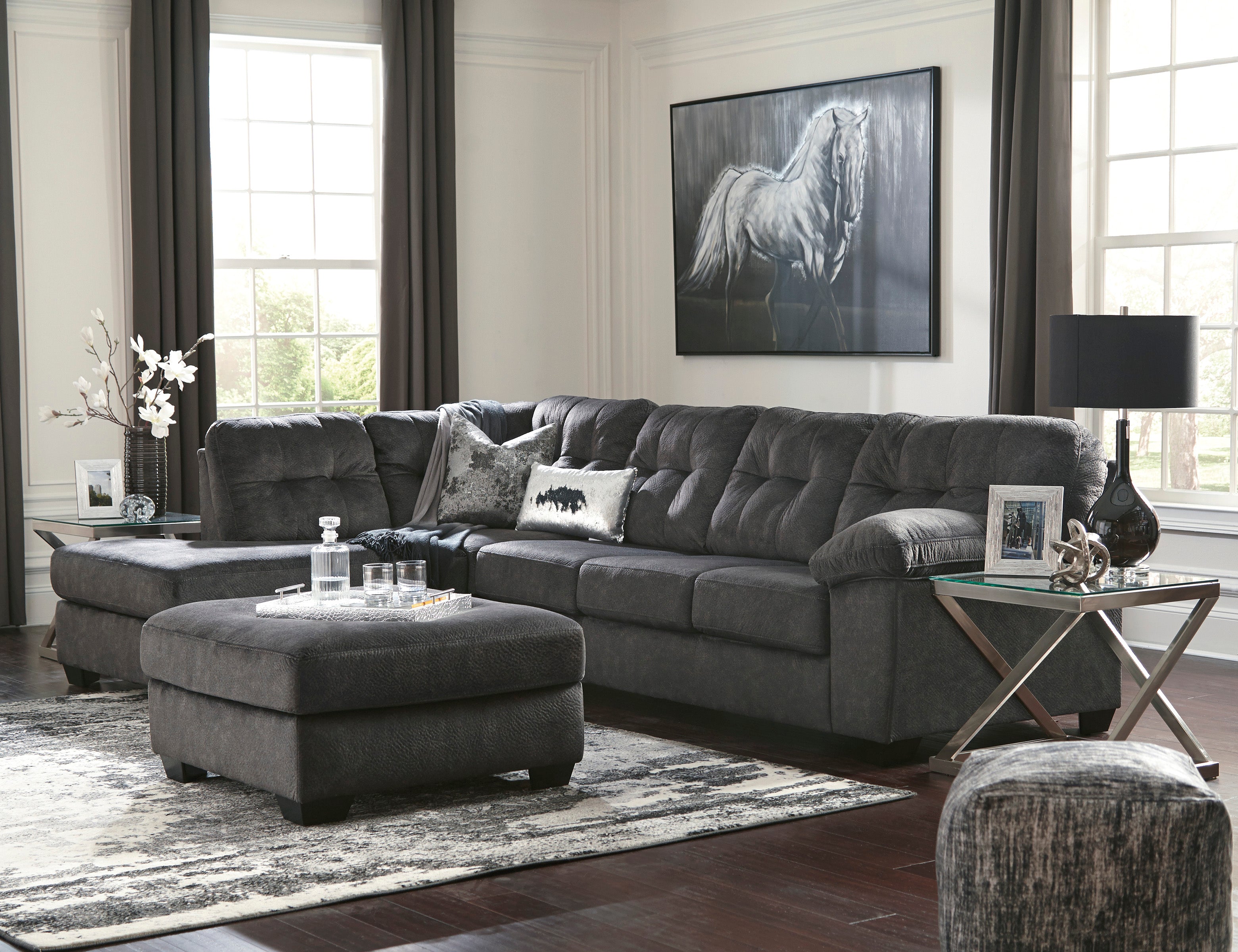 Accrington Granite 2-Piece LAF Chaise Sleeper Sectional