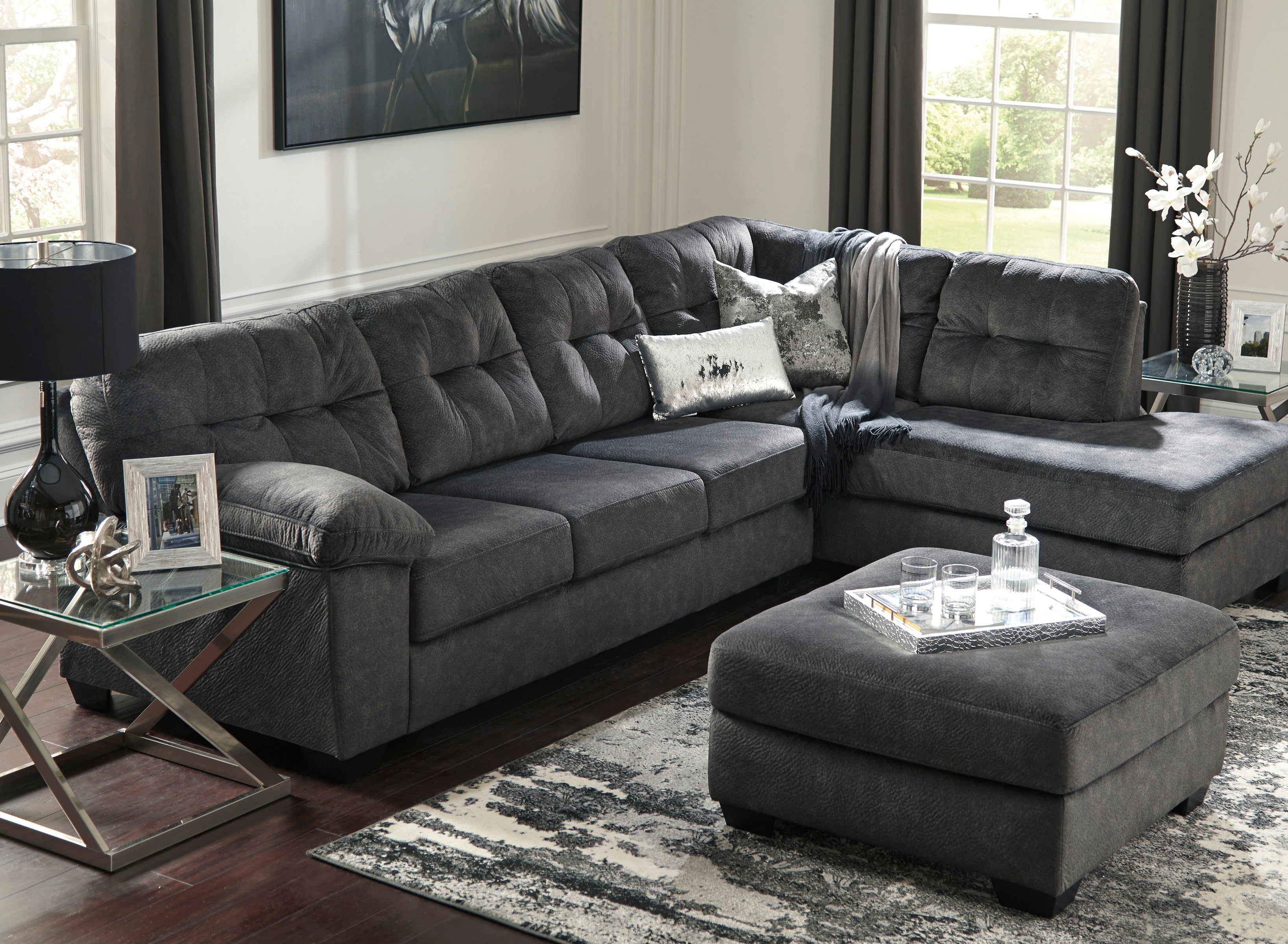 Accrington Granite 2-Piece RAF Chaise Sectional
