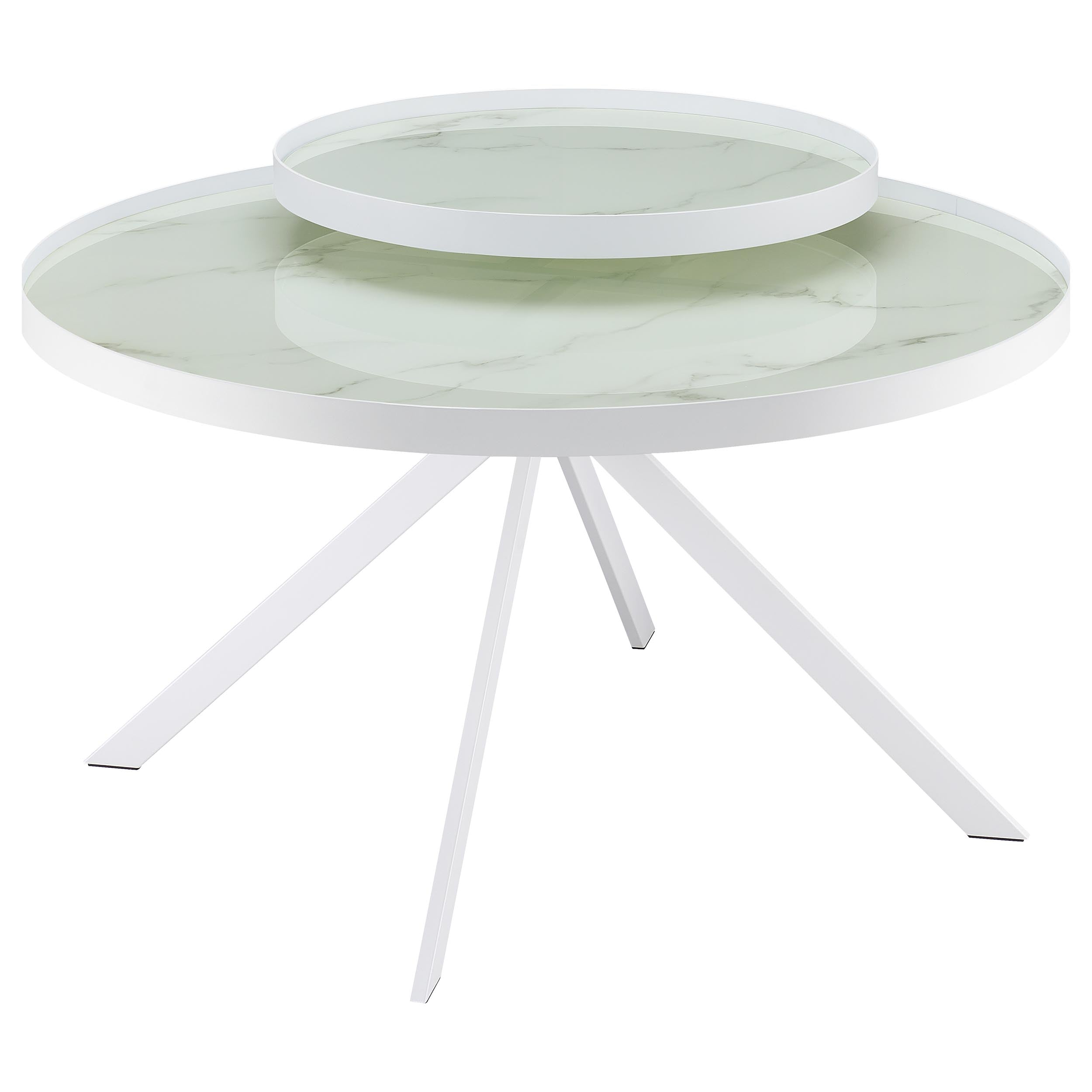 Briggs 2-piece Round Coffee And End Table Set White