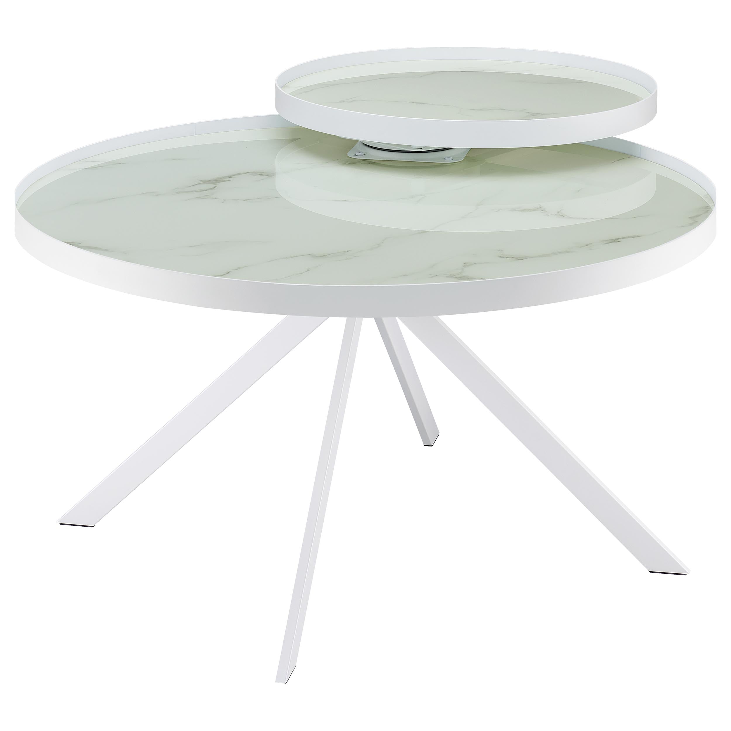 Briggs 2-piece Round Coffee And End Table Set White