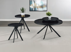 Briggs 3-piece Round Coffee And End Table Set Black