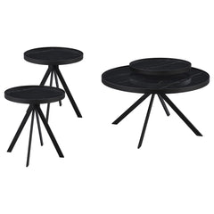 Briggs 3-piece Round Coffee And End Table Set Black