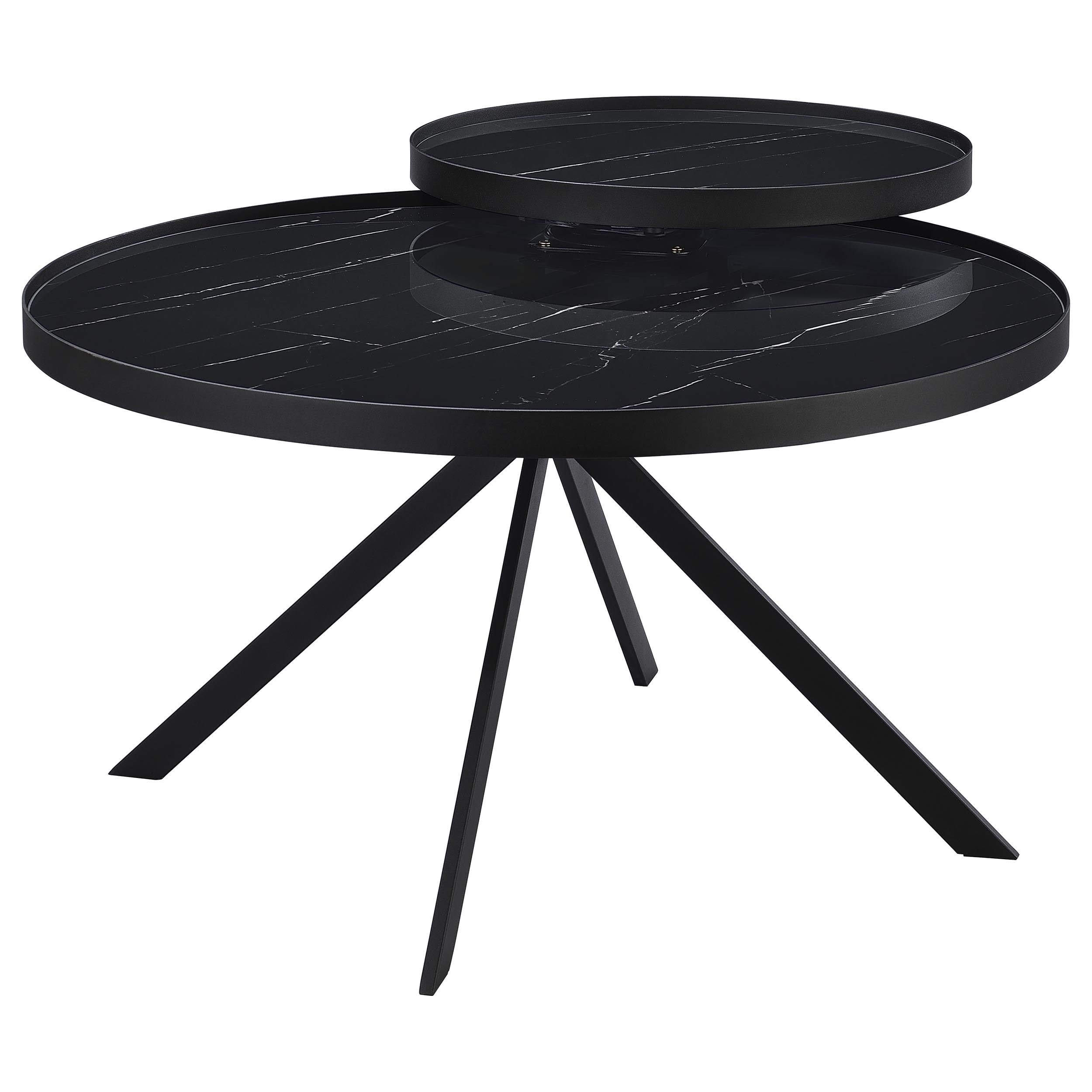 Briggs 3-piece Round Coffee And End Table Set Black