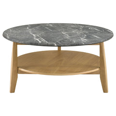 Bradley Round Smarttop Cocktail Coffee Table Grey And Natural