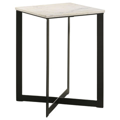 Tobin 2-piece Marble Top Coffee And End Table Set White