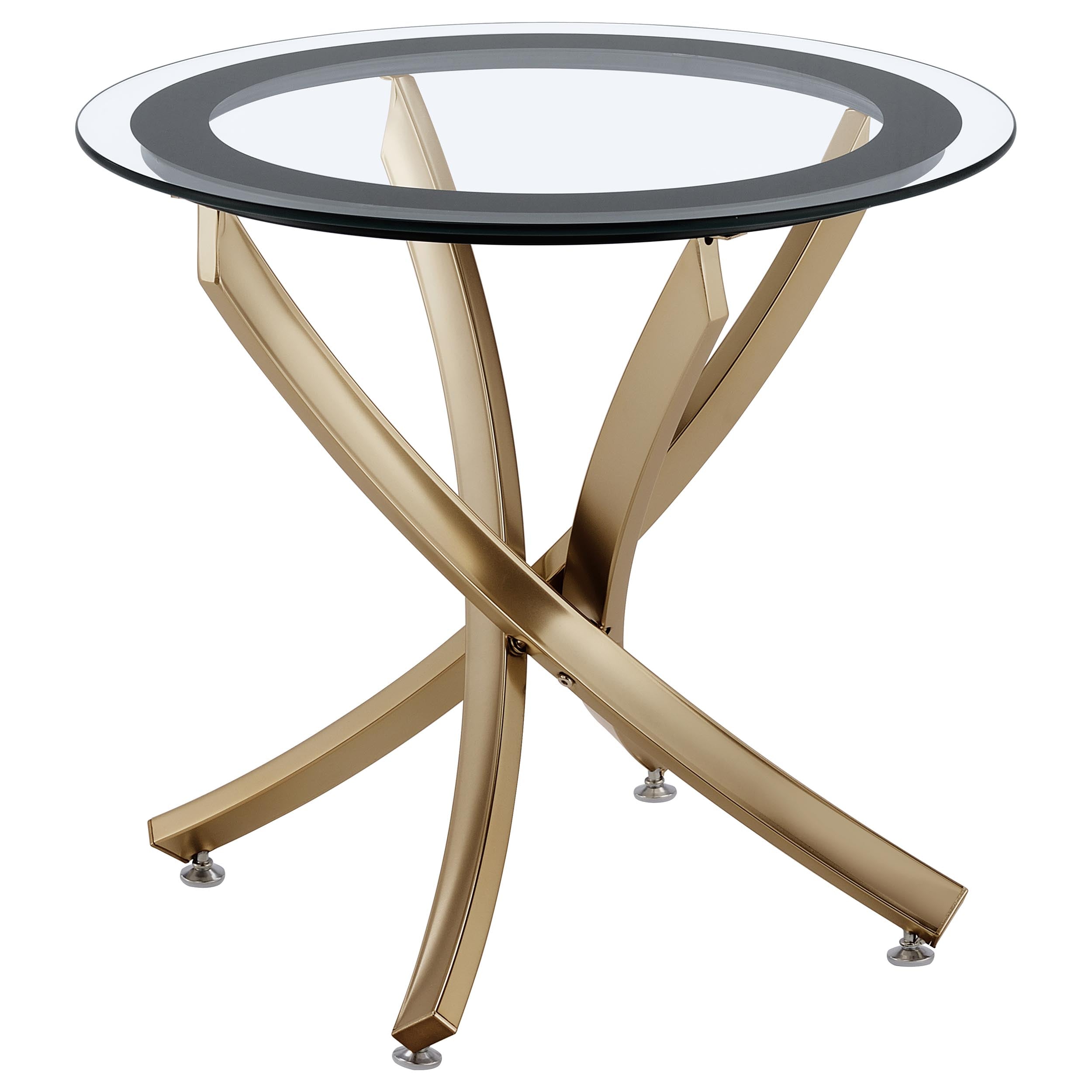Brooke 3-piece Round Coffee And End Table Set Rose Brass