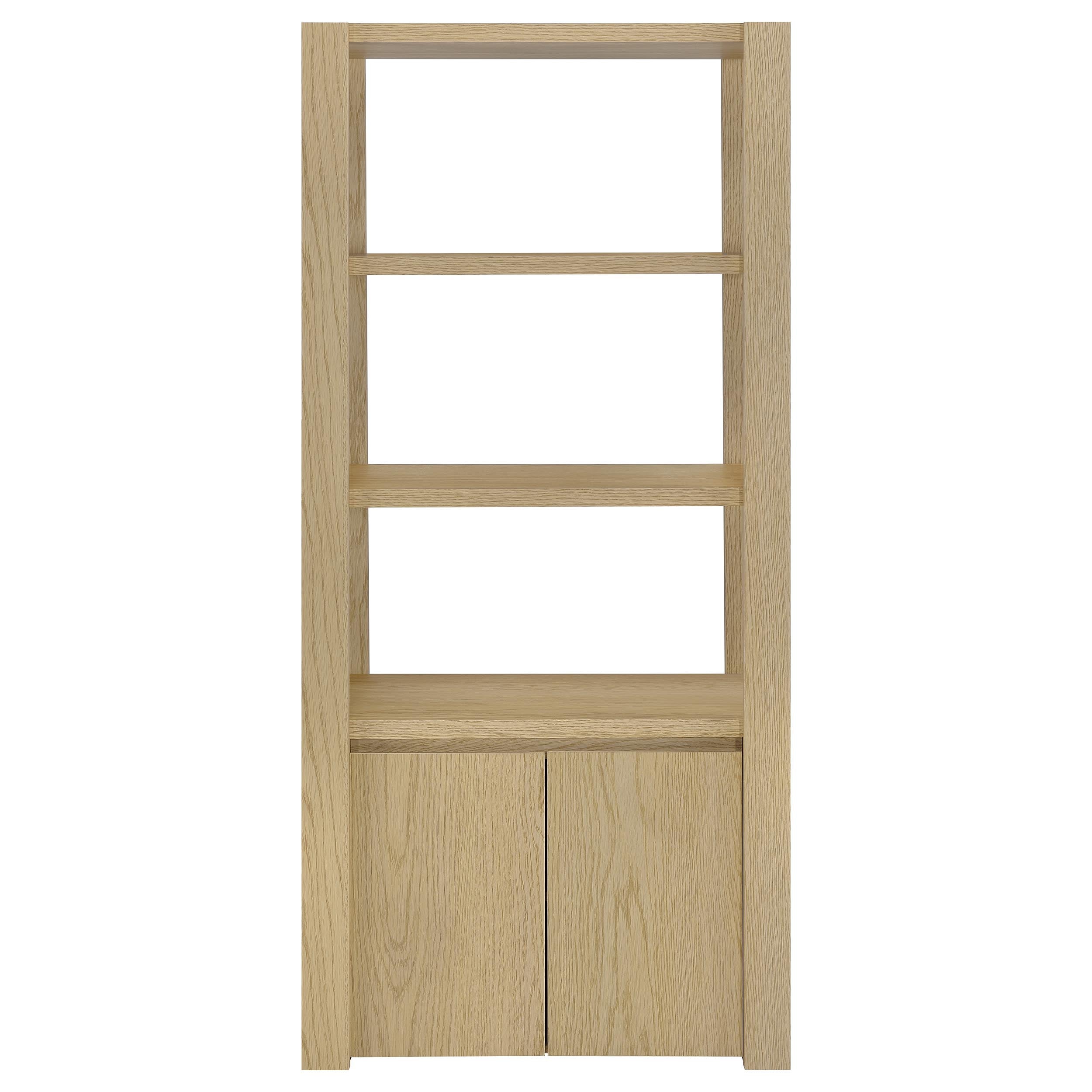 Laurelton 3-shelf Media Tower Tall Pier Cabinet Light Oak