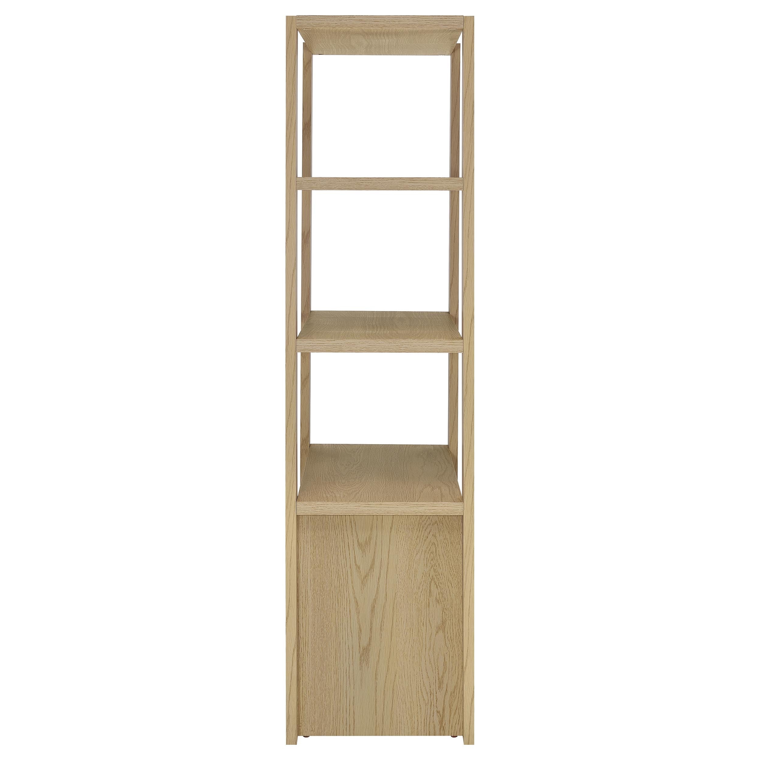Laurelton 3-shelf Media Tower Tall Pier Cabinet Light Oak