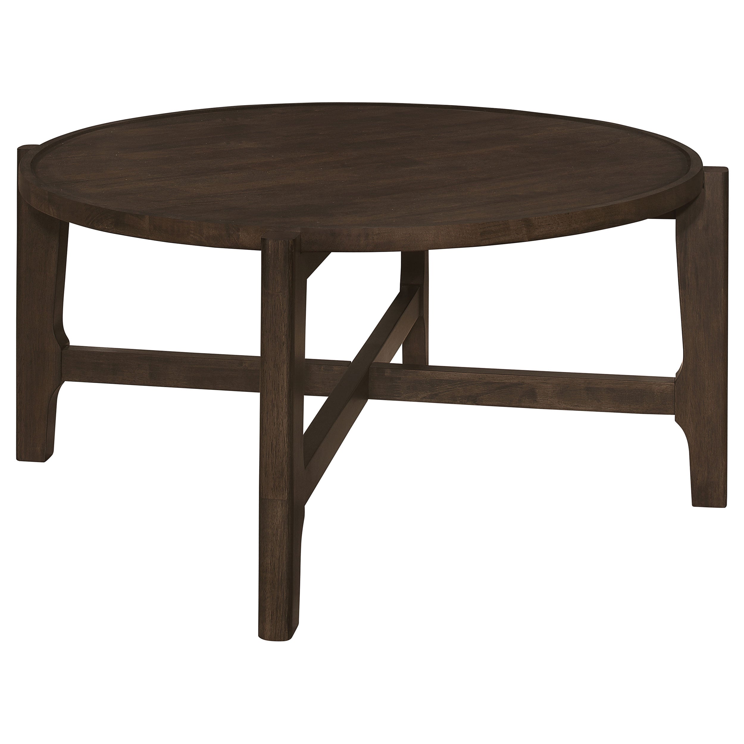 Cota 2-piece Solid Wood Coffee And End Table Set Dark Brown