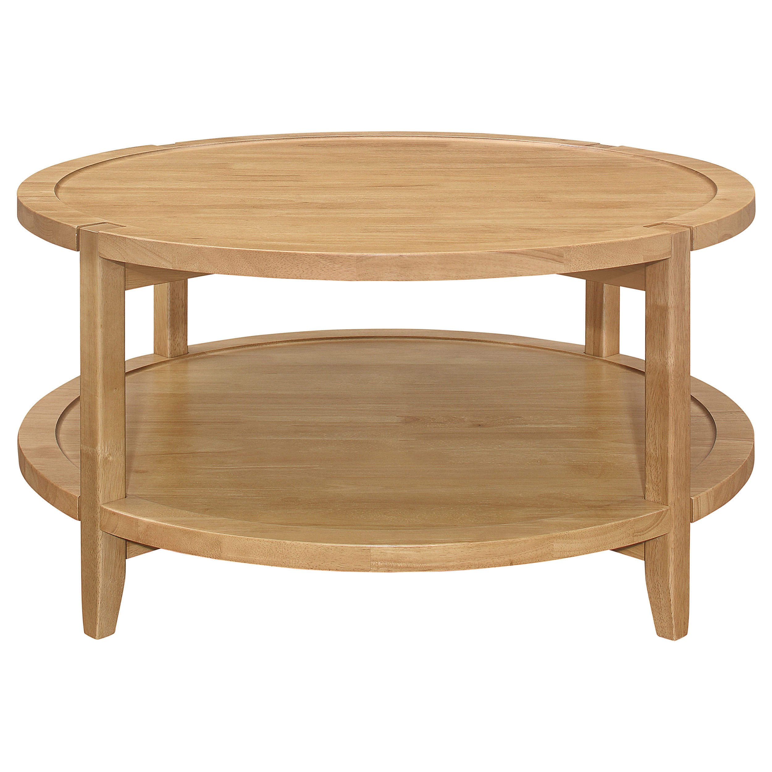 Camillo 2-piece Round Coffee And End Table Set Maple