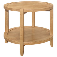 Camillo 3-piece Round Coffee And End Table Set Maple