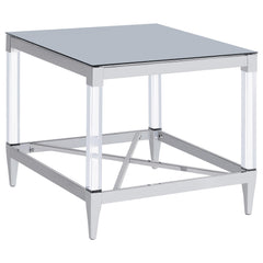 Lindley 2-piece Square Coffee And End Table Set Chrome