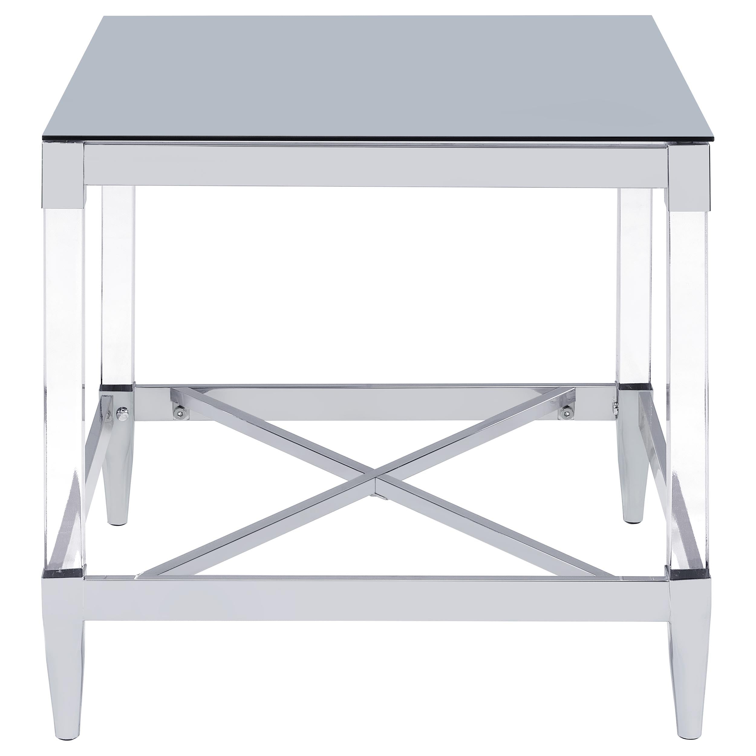 Lindley 2-piece Square Coffee And End Table Set Chrome