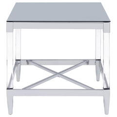 Lindley 2-piece Square Coffee And End Table Set Chrome