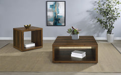 Frisco 2-piece Coffee And End Table Set Dark Pine