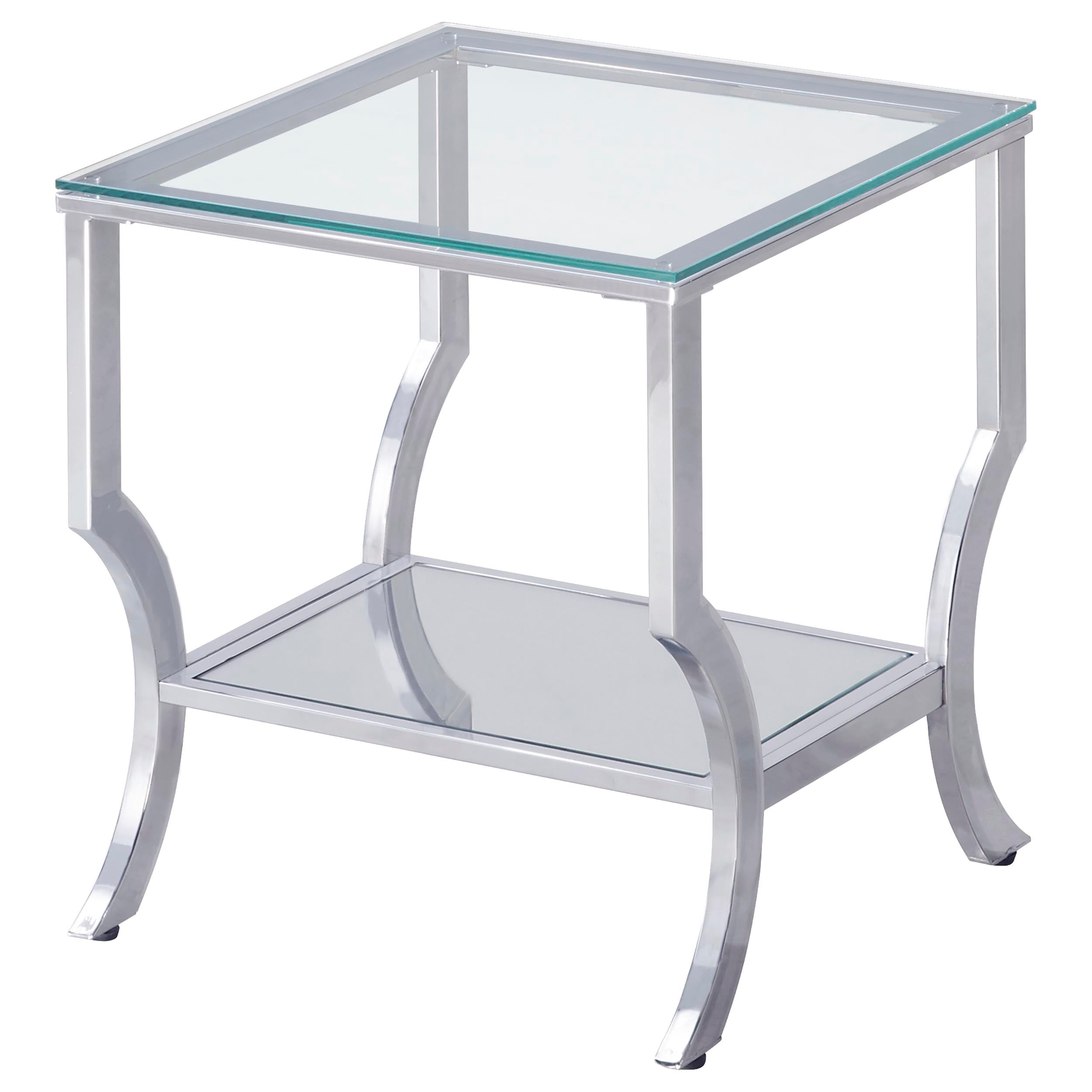 Saide 3-piece Glass Top Coffee And End Table Set Chrome