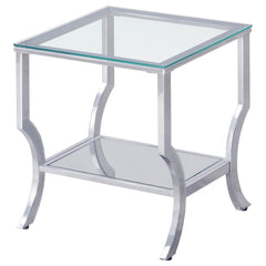 Saide 3-piece Glass Top Coffee And End Table Set Chrome