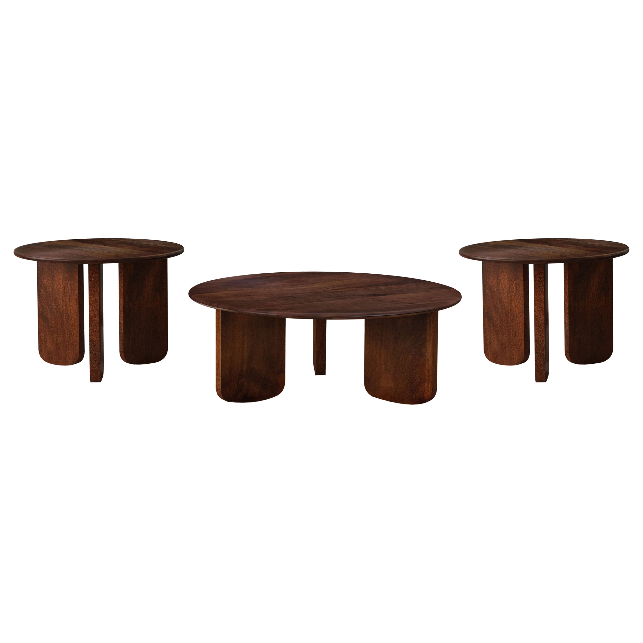Dale 3-piece Solid Wood Coffee And End Table Set Brown