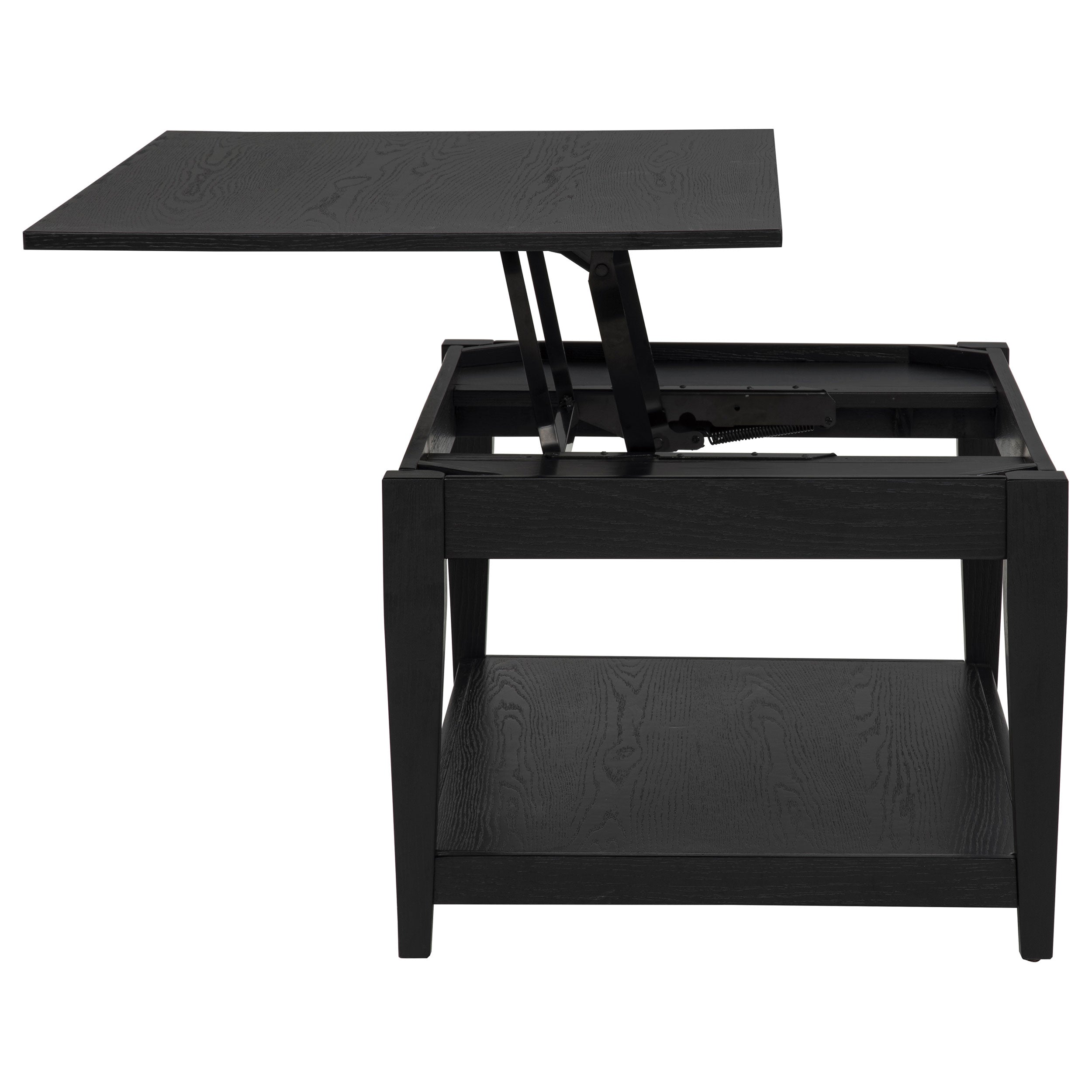 Lindenton 2-piece Wood Lift-top Coffee And End Table Set Black