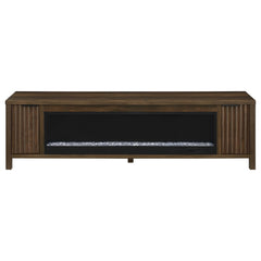 Carey 79-inch Tv Stand Fireplace Media Console Dark Pine