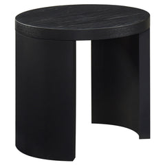 Sweeney 24-inch Round Wood Occasional Side End Table Black