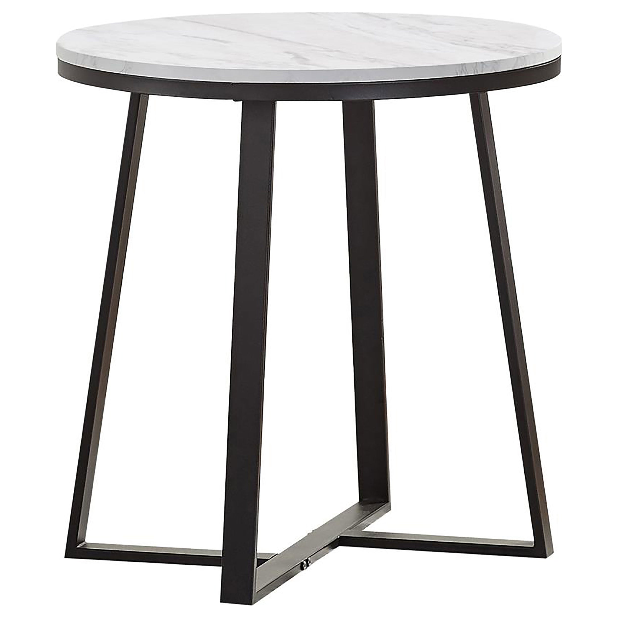 Hugo 2-piece Coffee And End Table Set White Faux Marble