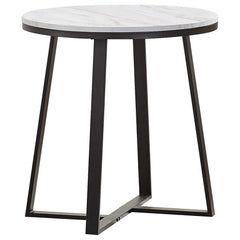 Hugo 2-piece Coffee And End Table Set White Faux Marble
