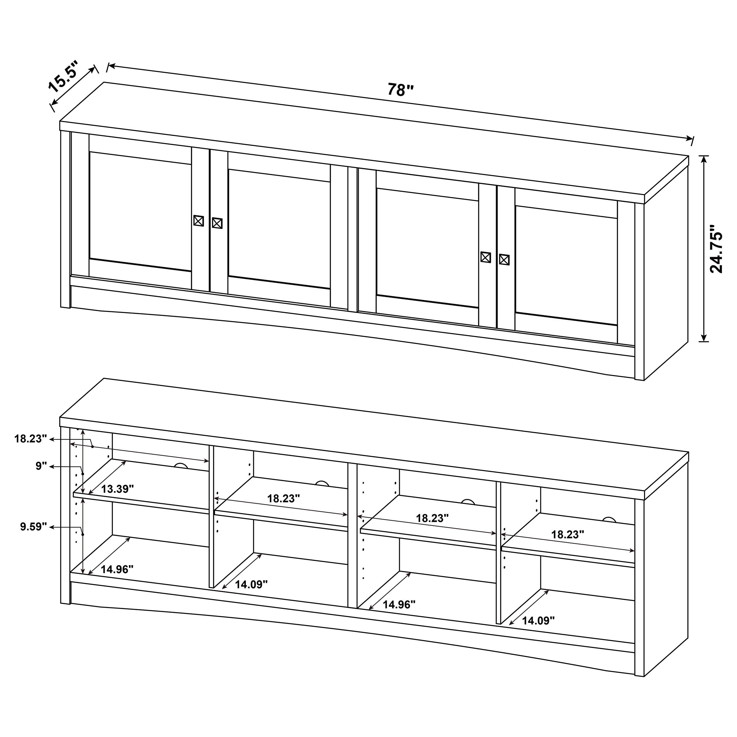 Laughlin 3-piece Entertainment Center Tv Stand White
