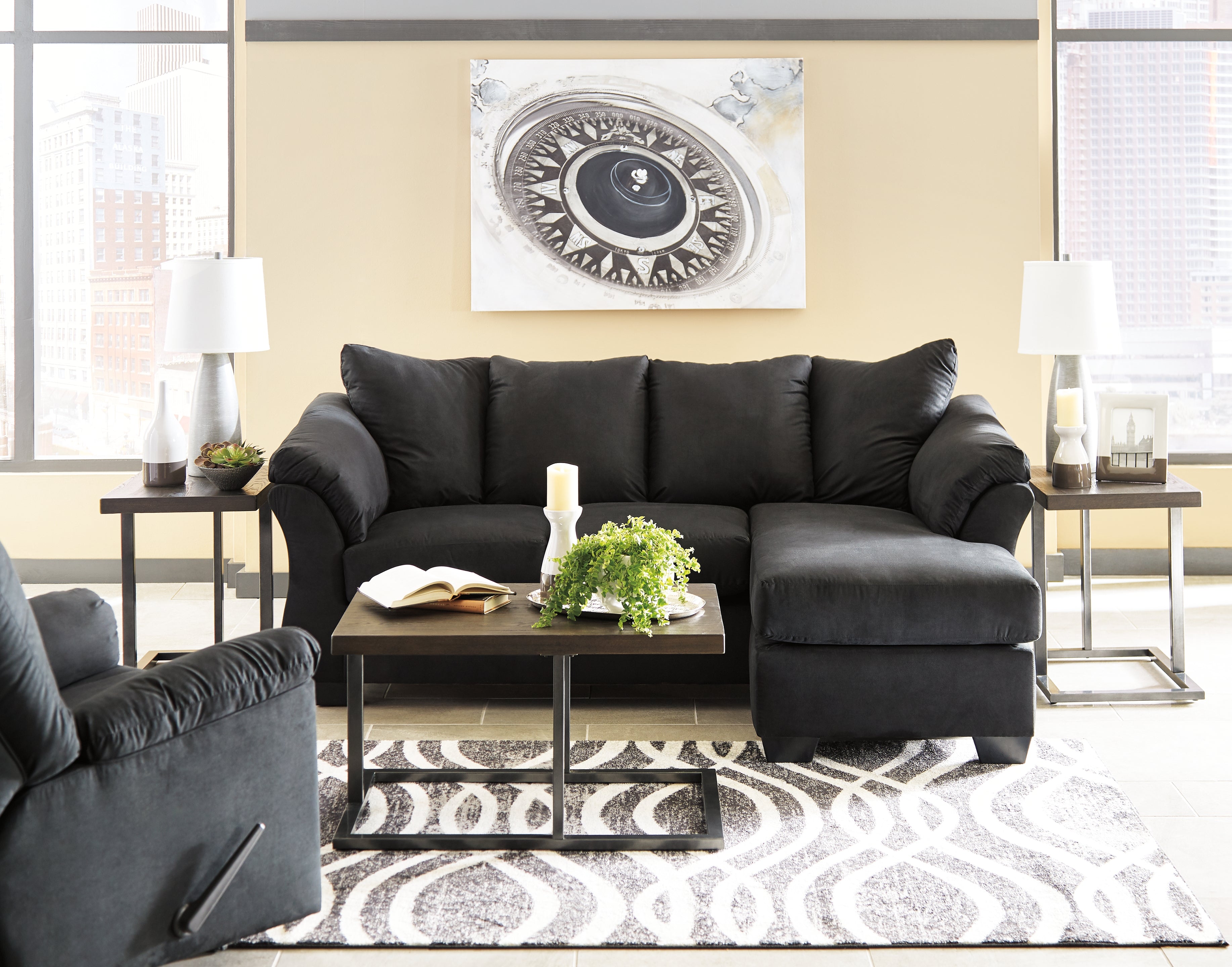 Darcy Sofa Chaise and Recliner