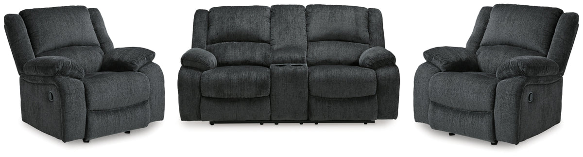 Draycoll Reclining Loveseat and 2 Recliners