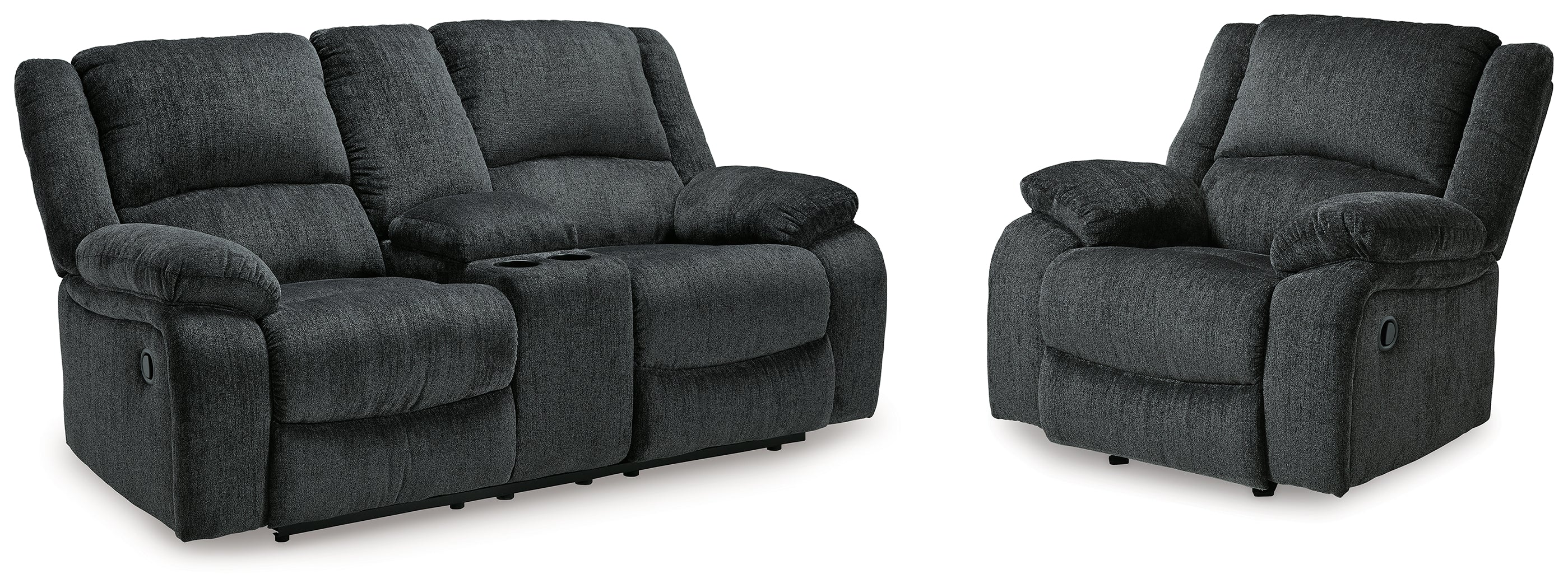 Draycoll Reclining Loveseat with Console and Recliner
