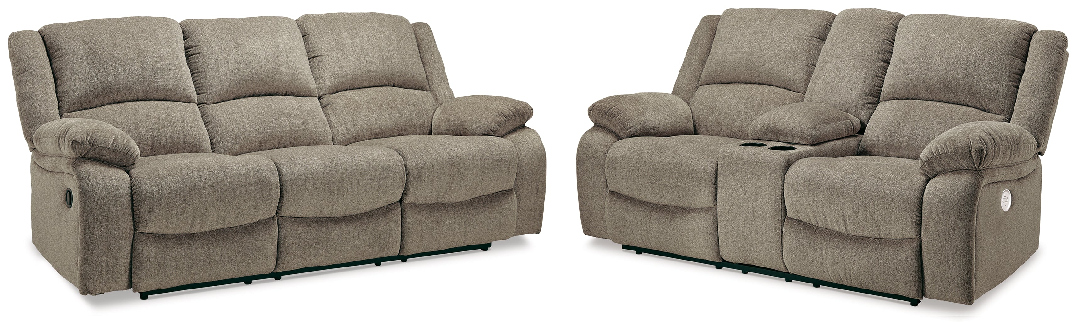 Draycoll Reclining Sofa and Power Reclining Loveseat