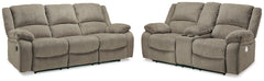 Draycoll Reclining Sofa and Power Reclining Loveseat