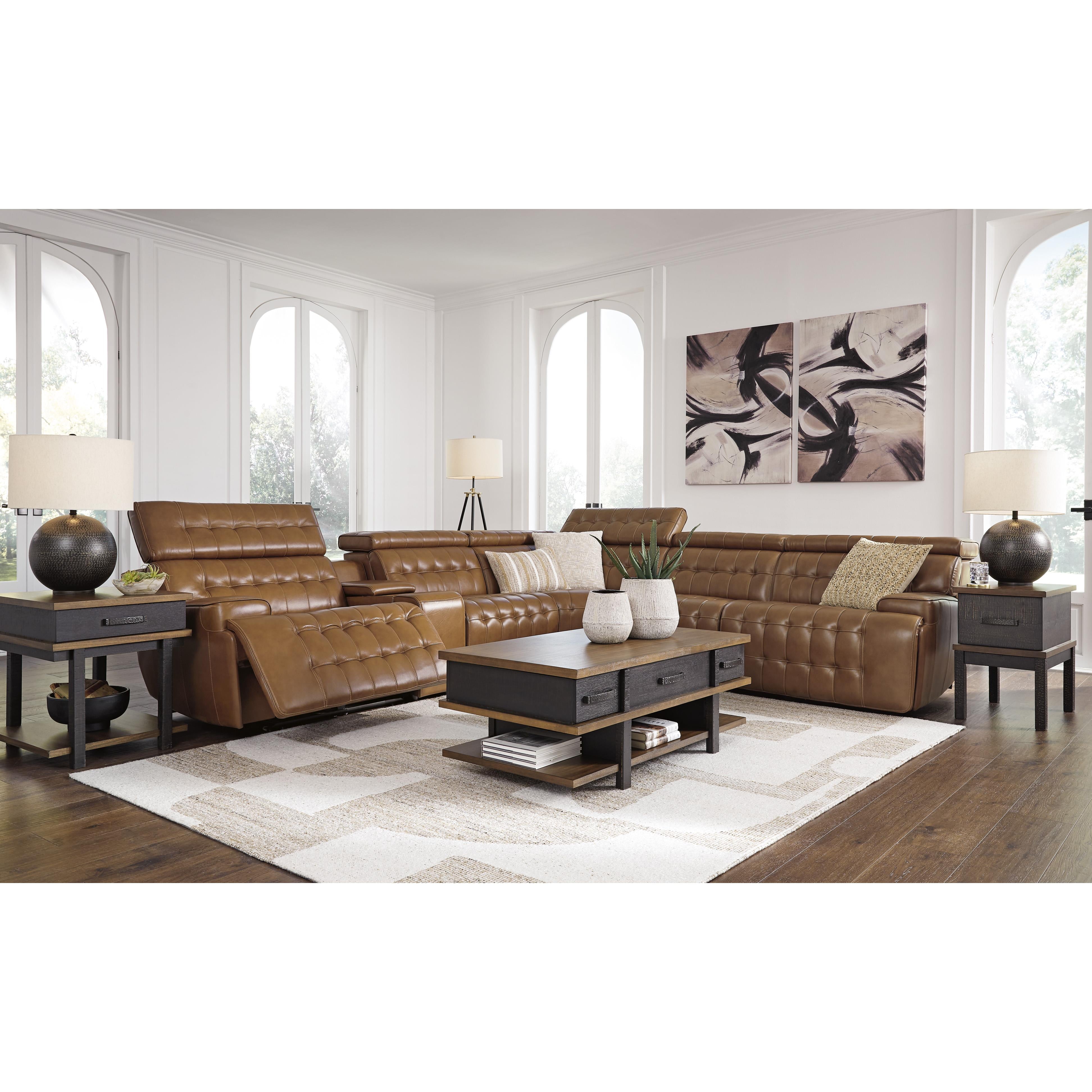 Temmpton 6-Piece Power Reclining Sectional - MyWaynesHome #