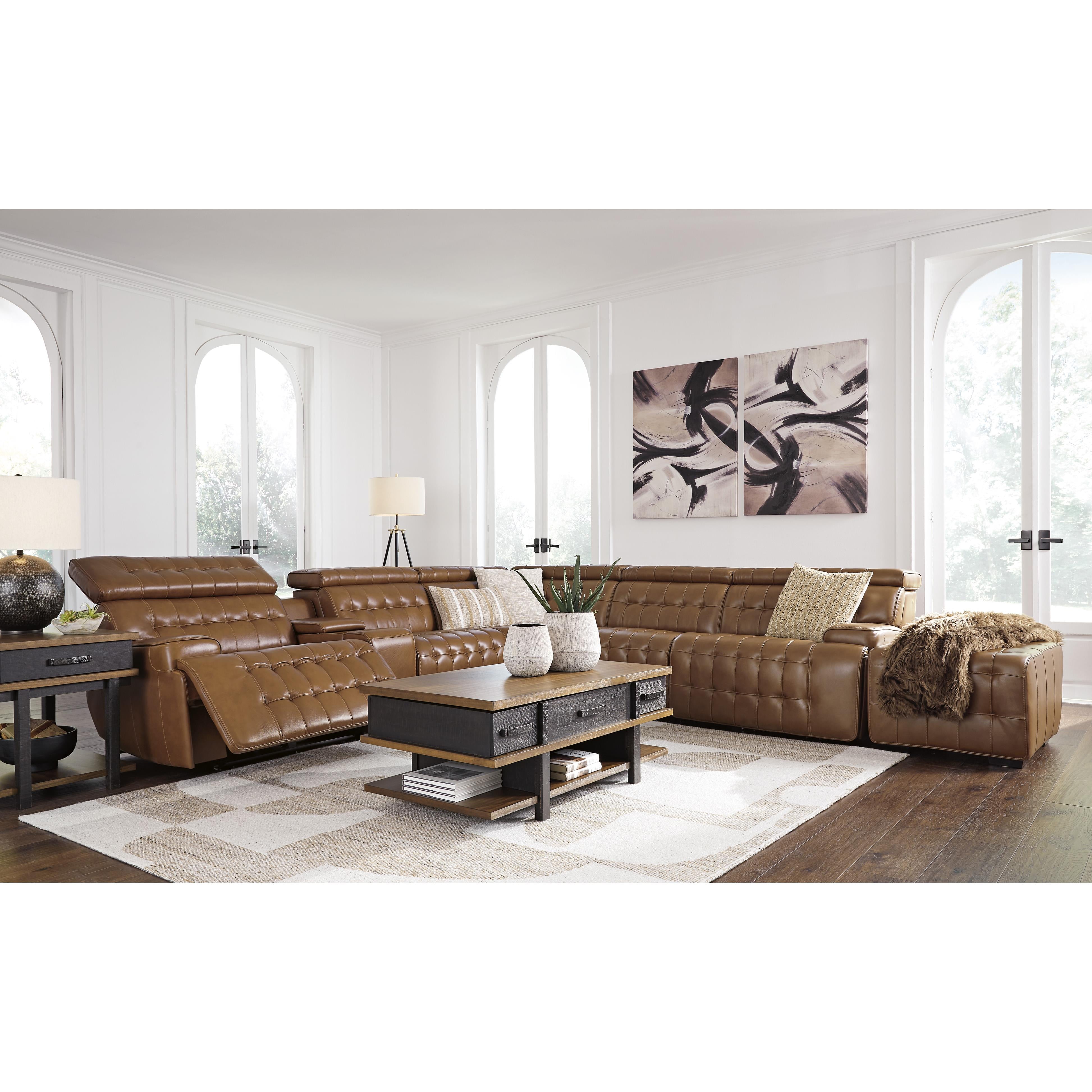 Temmpton 6-Piece Power Reclining Sectional - MyWaynesHome #