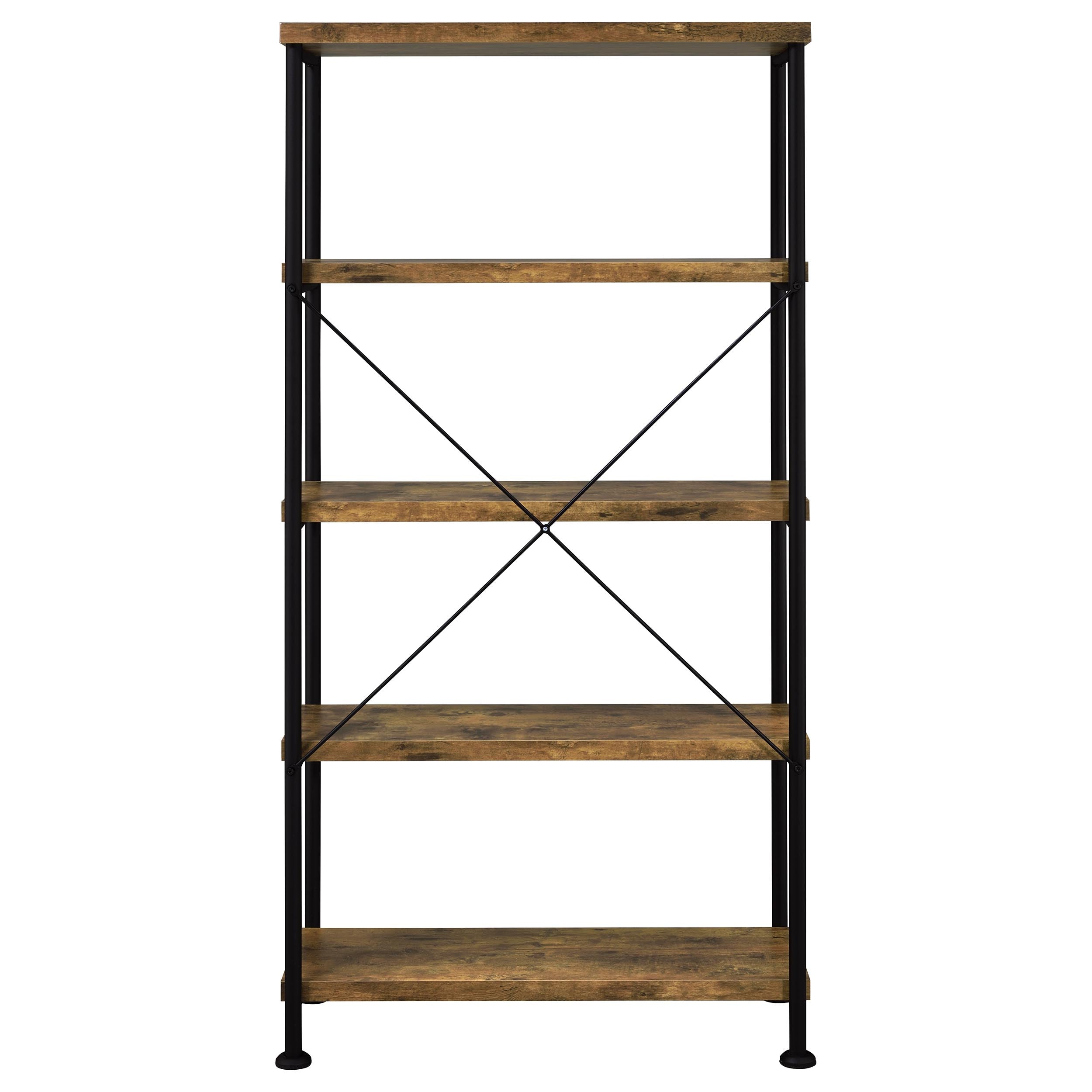 Analiese 2-piece Computer Desk Bookcase Set Rustic Nutmeg