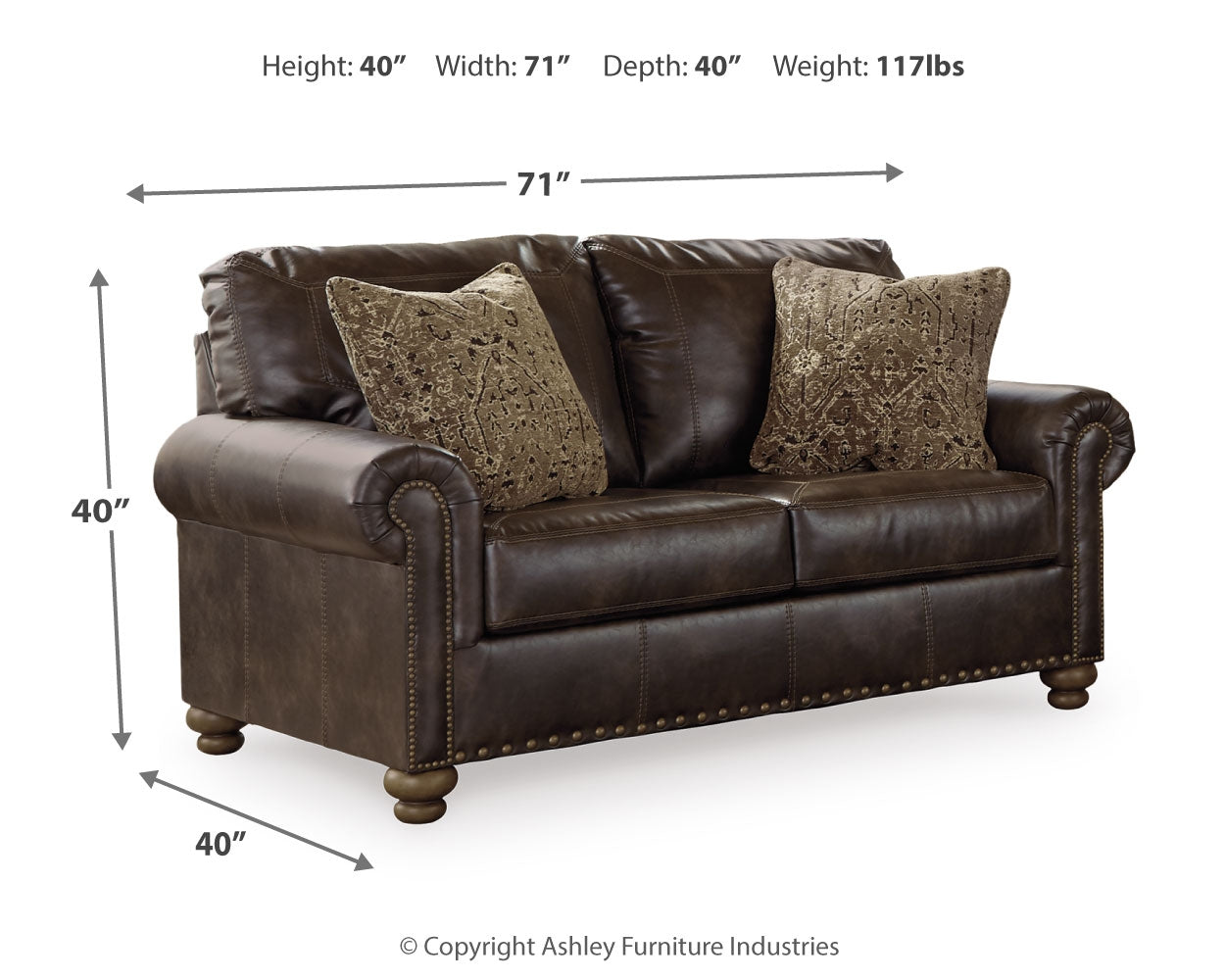 Nicorvo Loveseat, Chair, and Ottoman